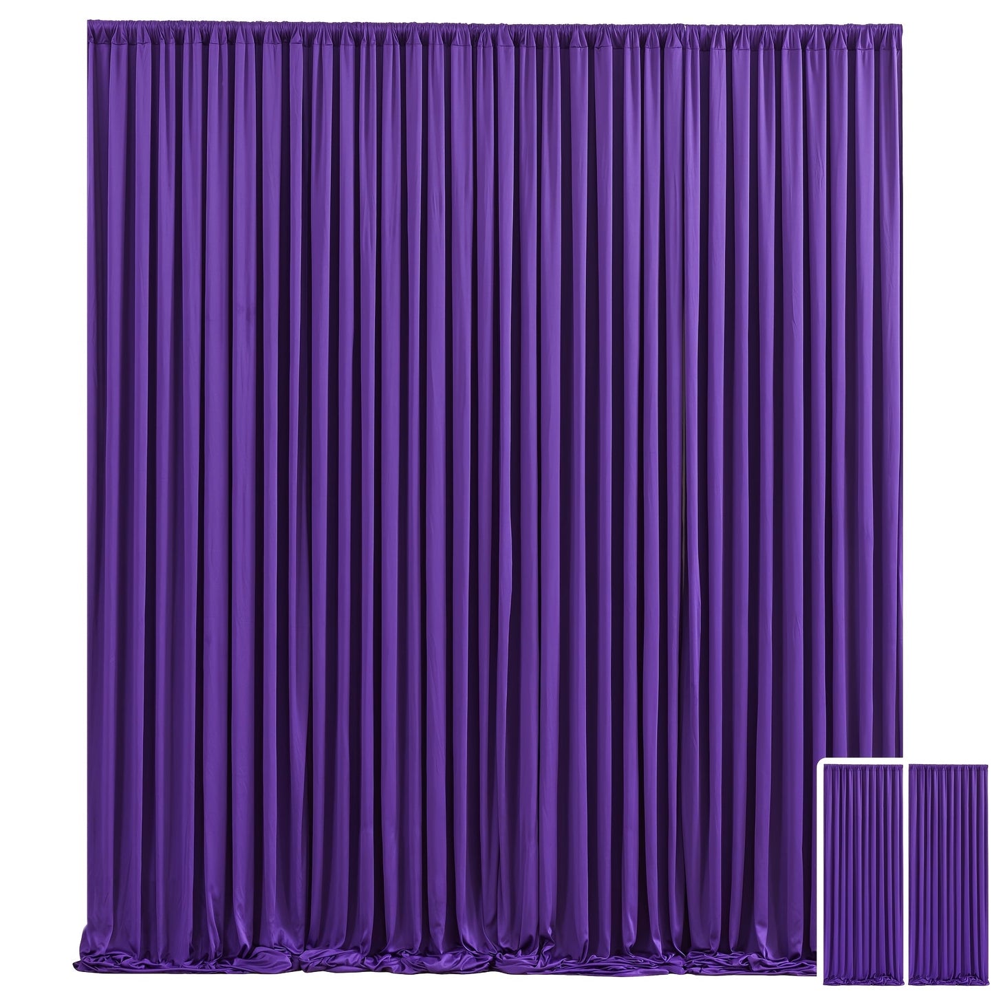 White Black Duo Backdrop Curtains 2 Pack 5x10Ft Wrinkle-Resistant Photo Background Fabric for Wedding, Birthday, Christmas, Halloween & Party Decoration – Reversible Dual Color Event Curtain Set