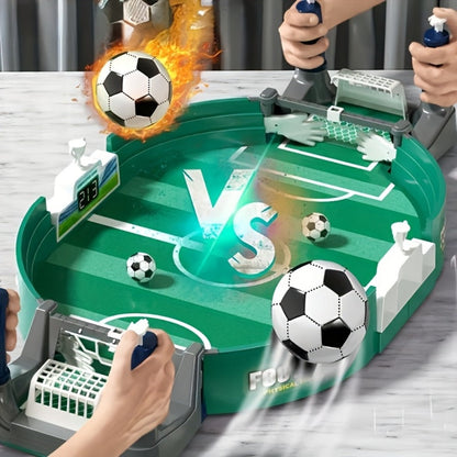 Compact Tabletop Football Flick Game with Twin Scoreboards and 6- or 10-Ball Checkout Options