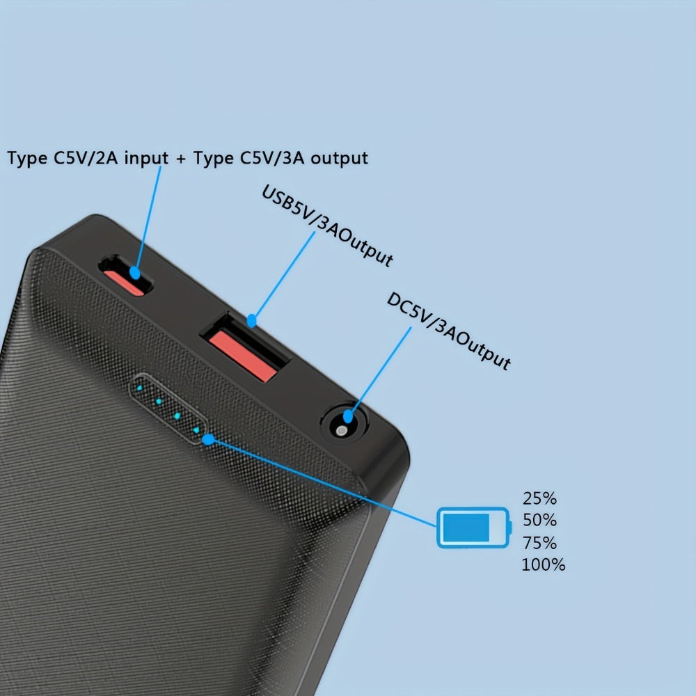 DC5V 3A Stable Output Power Bank 10000mAh Rechargeable Battery Pack for Heated Vest Jacket Scarf Gloves Heated Clothing Electric Heating Equipment Portable USB-C Charger