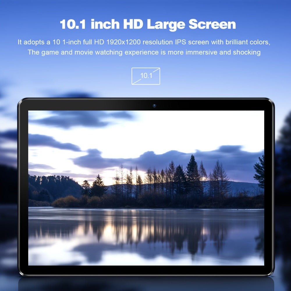 10.1 Inch Android 13 Tablet, 4GB RAM 64GB ROM 1TB Expandable, 6000mAh Battery, Quad-Core HD IPS Display, Dual Cameras, WiFi – Pritom 2025 Model, Silver Grey