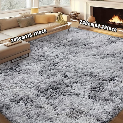 Rectangular Shaggy Area Rug with Four Color Labels and 24 x 35.8-Inch to 94.49 x 118.11-Inch Sizes