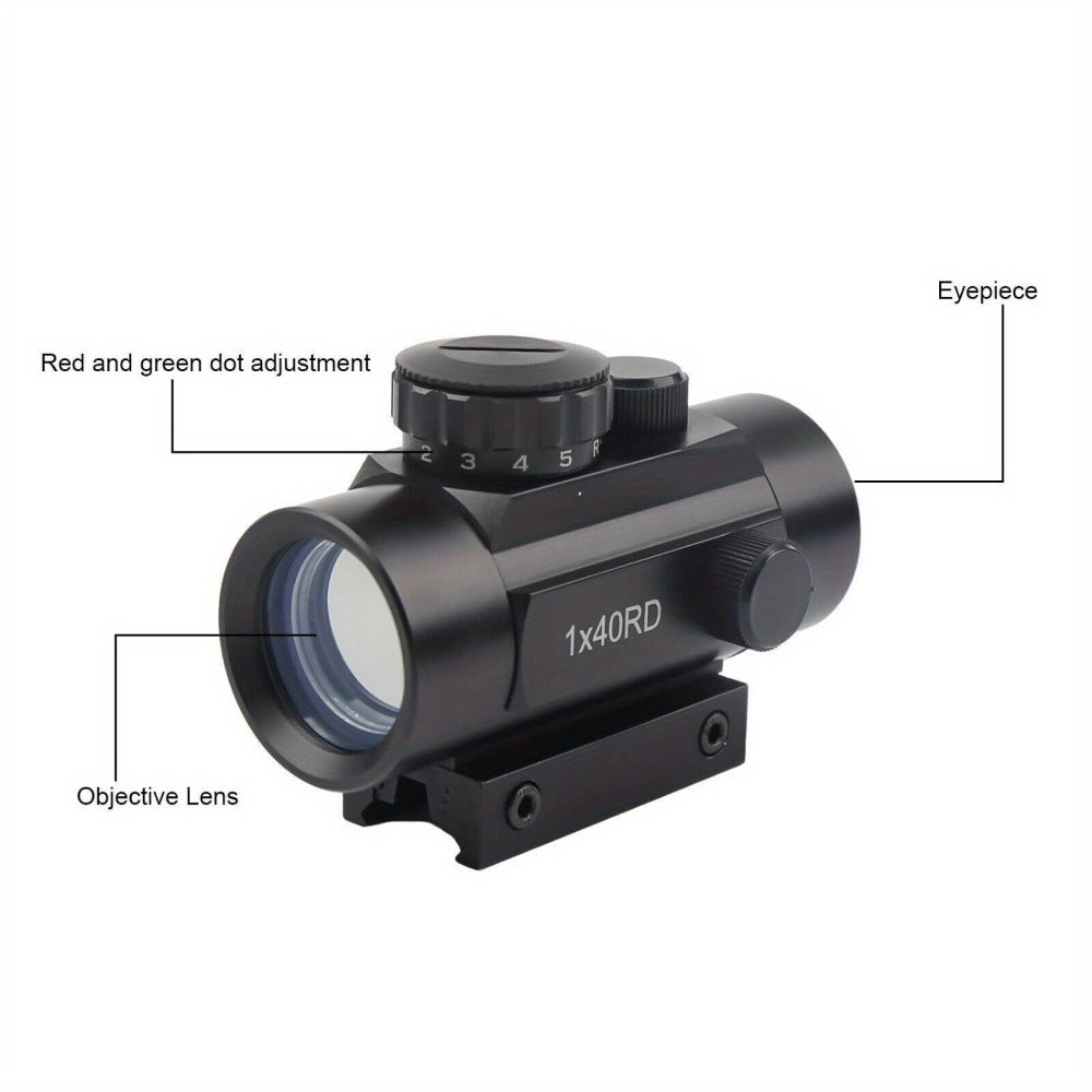 Red Green Dot Sight Scope 1x40 Picatinny Rail Mount 2 MOA Reticle for Rifles Shotguns Airsoft Hunting Shooting Optics Accessory