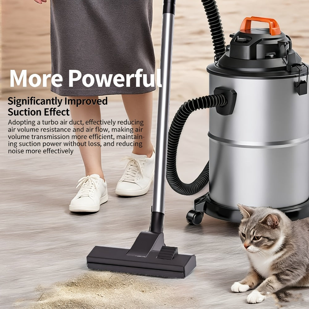Wet Dry Vacuum Cleaner High-Power Bucket Type 5.28 to 6.6 Gallon Super Suction for Car and Home Dual-Use Cartridge Filter 40dB Quiet Motor Large Capacity Upgraded Deluxe Edition with Accessories