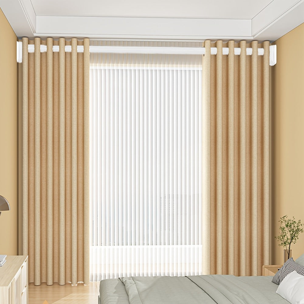 No-Drill Tension Curtain Rod with 33 mm Tube, Black, White or Grey Finish and 15.75–196.85 Inch Ranges