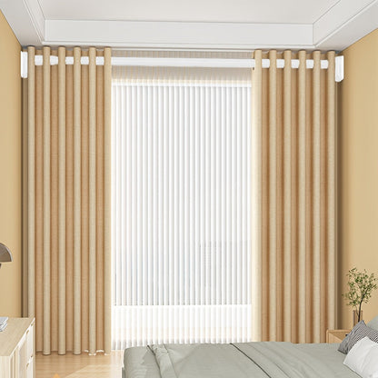 No-Drill Tension Curtain Rod with 33 mm Tube, Black, White or Grey Finish and 15.75–196.85 Inch Ranges