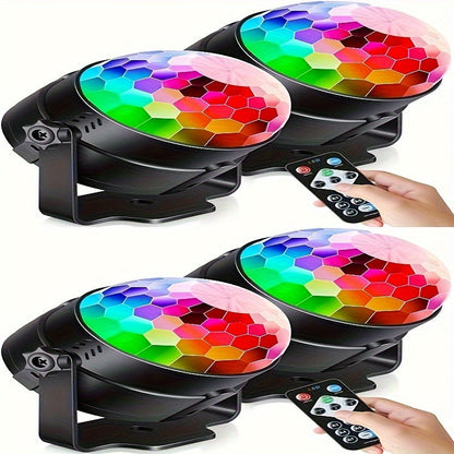 Party Lights Disco Ball Strobe Light Remote Control DJ Lighting Music Sync Rotating Effect for Entryways, Bedrooms and Living Spaces