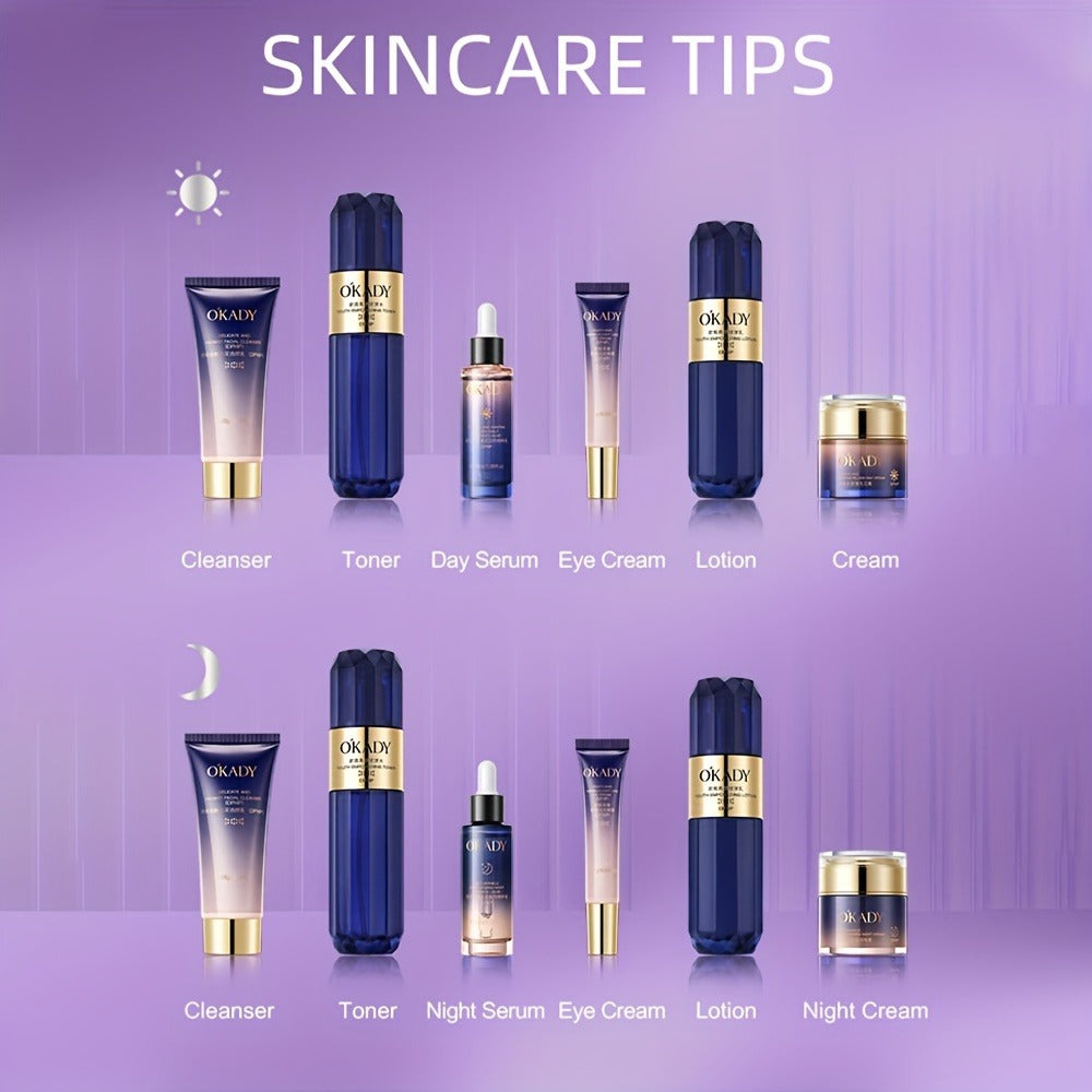 8-Piece Collagen & Hyaluronic Acid Skincare Set – Anti-Aging Kit for Firmer, Smoother & Younger-Looking Skin, Enhances Elasticity & Deep Hydration, Premium Gift for Women
