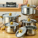 10 pcs gold cookware