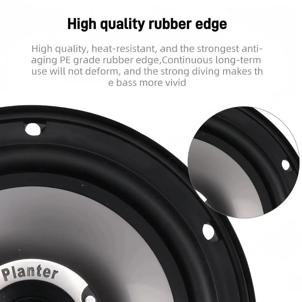 6.5 Inch 400W Car Coaxial Speakers HiFi Full Range – Rubber Edge, Strong Magnet, Universal Fit for Ford Chevy Toyota Honda, 2-Pack or 4-Pack Door Speakers