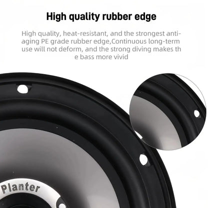 6.5 Inch 400W Car Coaxial Speakers HiFi Full Range – Rubber Edge, Strong Magnet, Universal Fit for Ford Chevy Toyota Honda, 2-Pack or 4-Pack Door Speakers