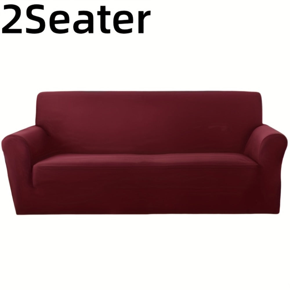 Sofa Cover Elastic Anti-Slip Stretch Slipcover for 1, 2, 3 or 4-Seater Sofas in Seven Solid Colors