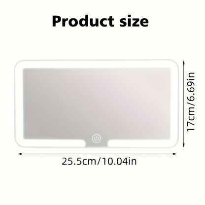 LED Car Visor Mirror Rechargeable – Ultra-Thin Vanity Mirror with 3 Light Modes (Daylight, Dashboard, Cockpit), Universal Fit for Cars, Trucks & SUVs, Gift for Women