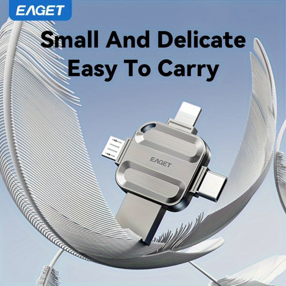 USB Flash Drive EAGET I50 4-in-1 USB 3.0 Multi-Connector Memory Stick with 32GB to 256GB Options