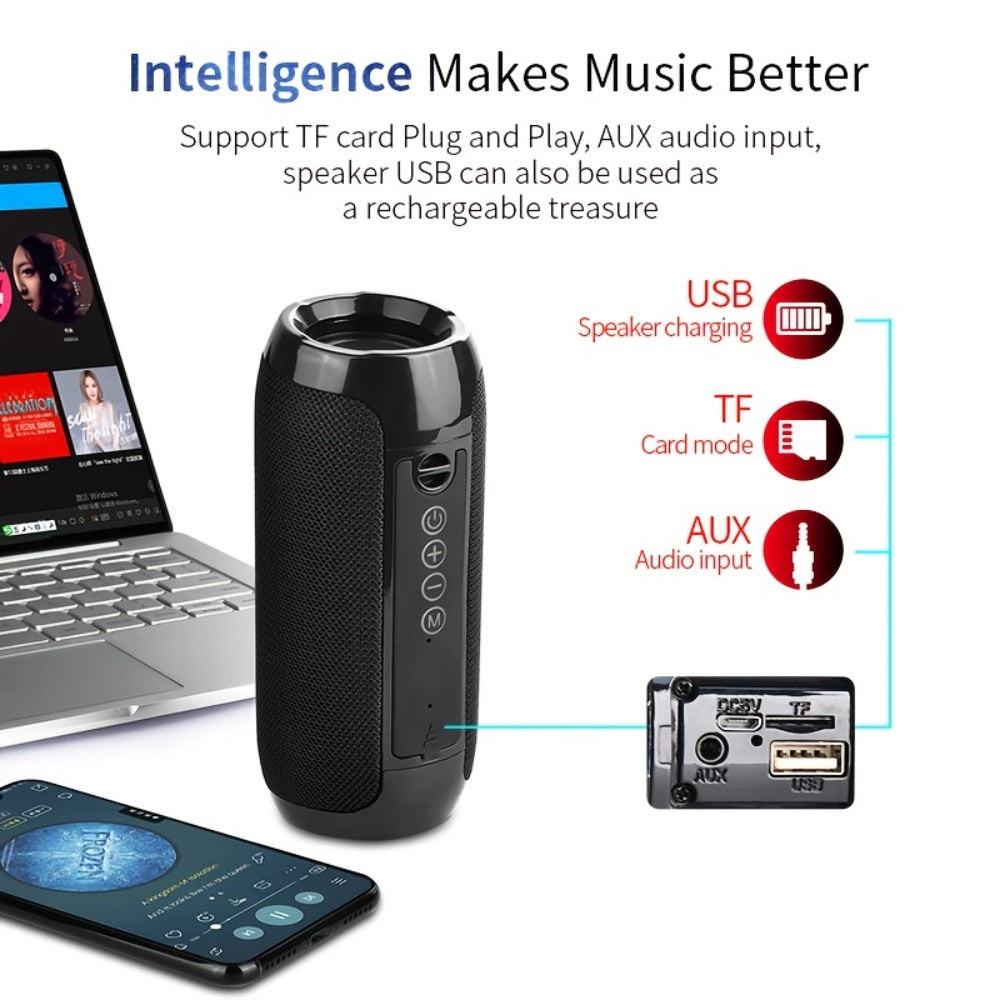 Bluetooth Speaker T&G TG117 10W TWS Model with 1200mAh Battery, FM, TF, USB, Type-C and Eight Colors