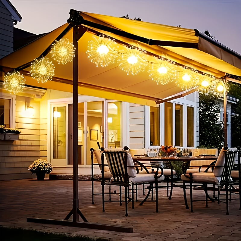 Solar Starburst Ball Light Set with Eight 480-LED Pieces, Remote Control and Three Color Options