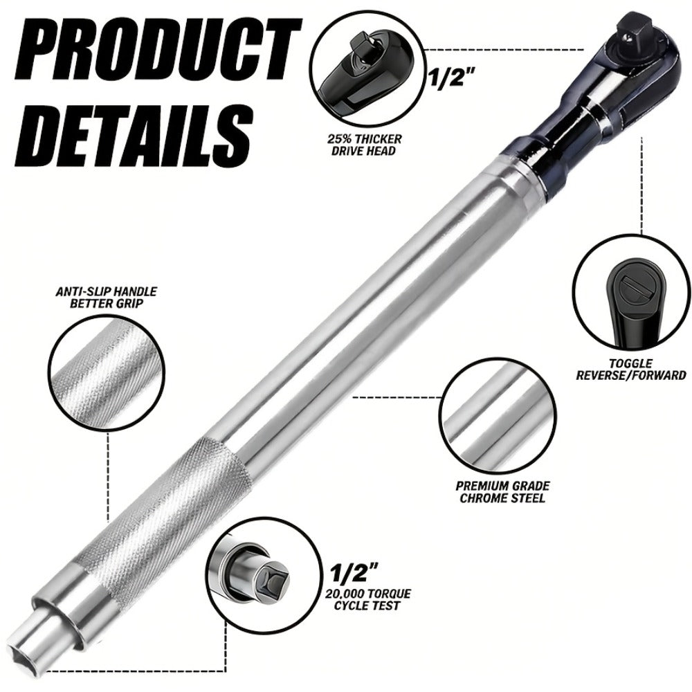 Impact Wrench Extension 1/2" Offset Ratchet Extender - 3-in-1 Heavy Duty Electric Drill Adapter for Confined Spaces Auto Repair with Socket Adapters