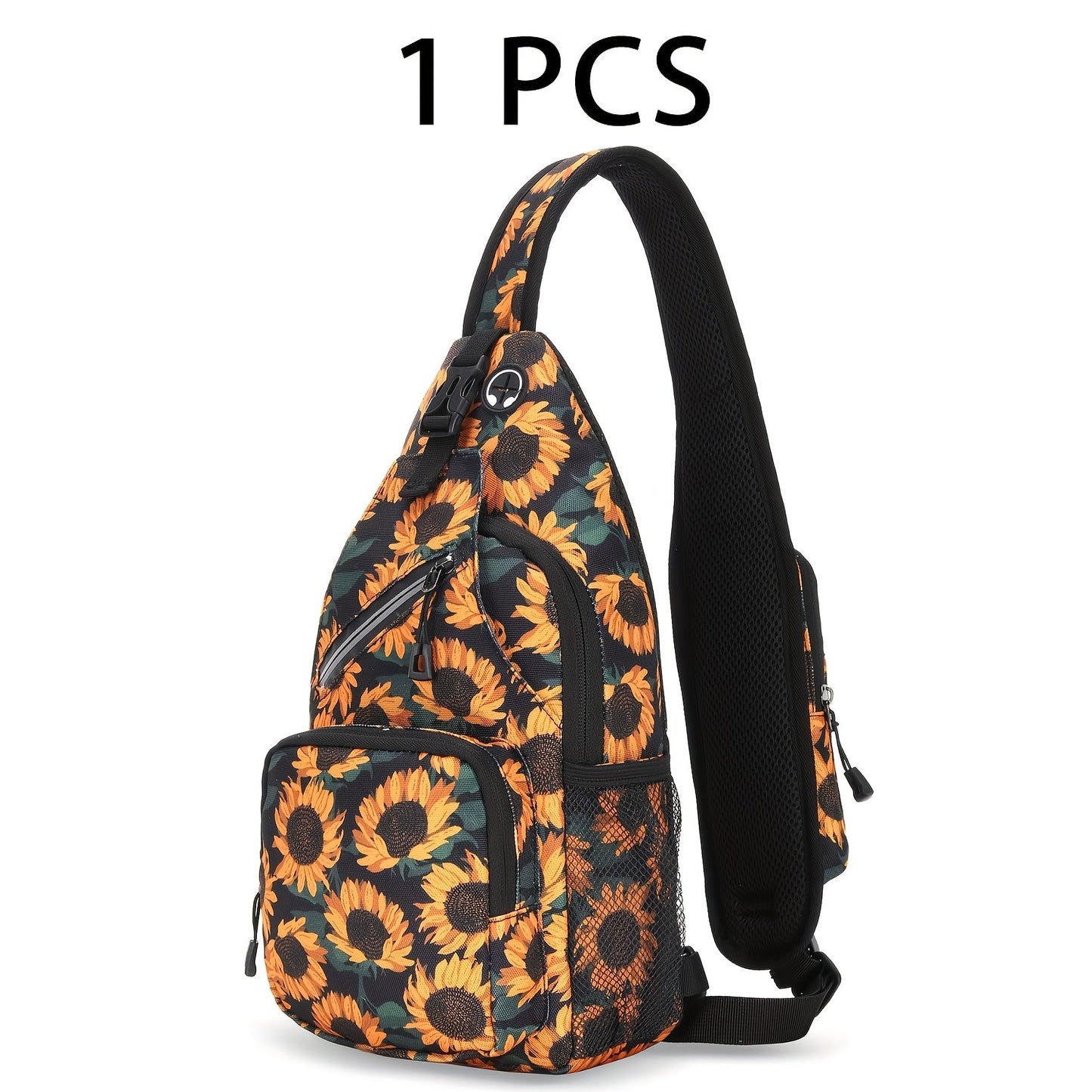 Crossbody Bag for Women & Men, Large Capacity Single Shoulder Bag with Zipper, Lightweight Multi-Pocket Design, Casual Sling Bag for Travel, Hiking, Work & Daily Use – Multiple Colors Available