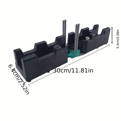 Two-in-One Adjustable Miter Angle Measuring and Cutting Guide for 45- to 180-Degree Layout Work