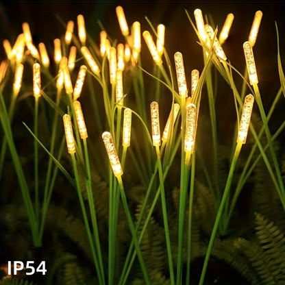 Solar Garden Lights Reed Stakes, IP54 with Warm White or Multicolor in 1/2-Piece Packs for Pond Decor