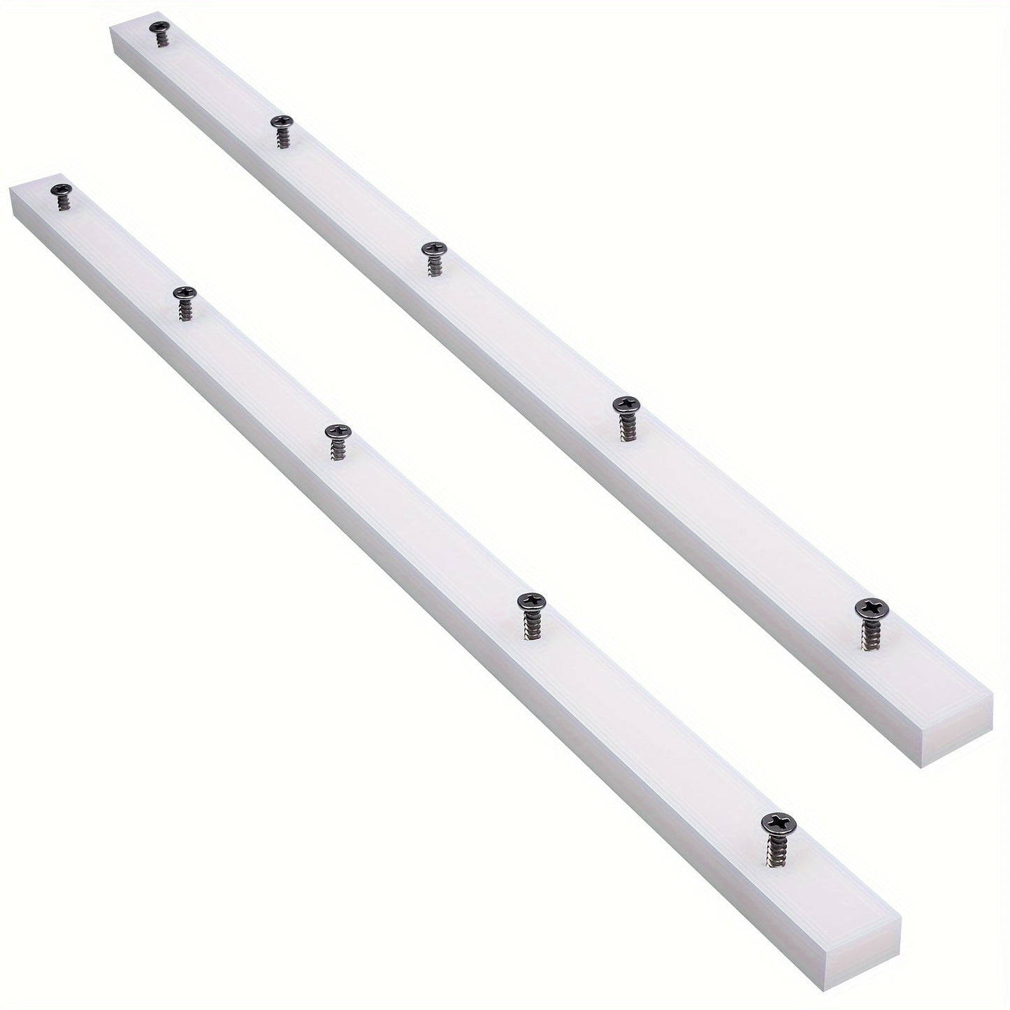 UHMW Miter Bars for Table Saw Crosscut Sleds, 3/4 x 3/8 x 17 Inch with Predrilled Holes and Screws