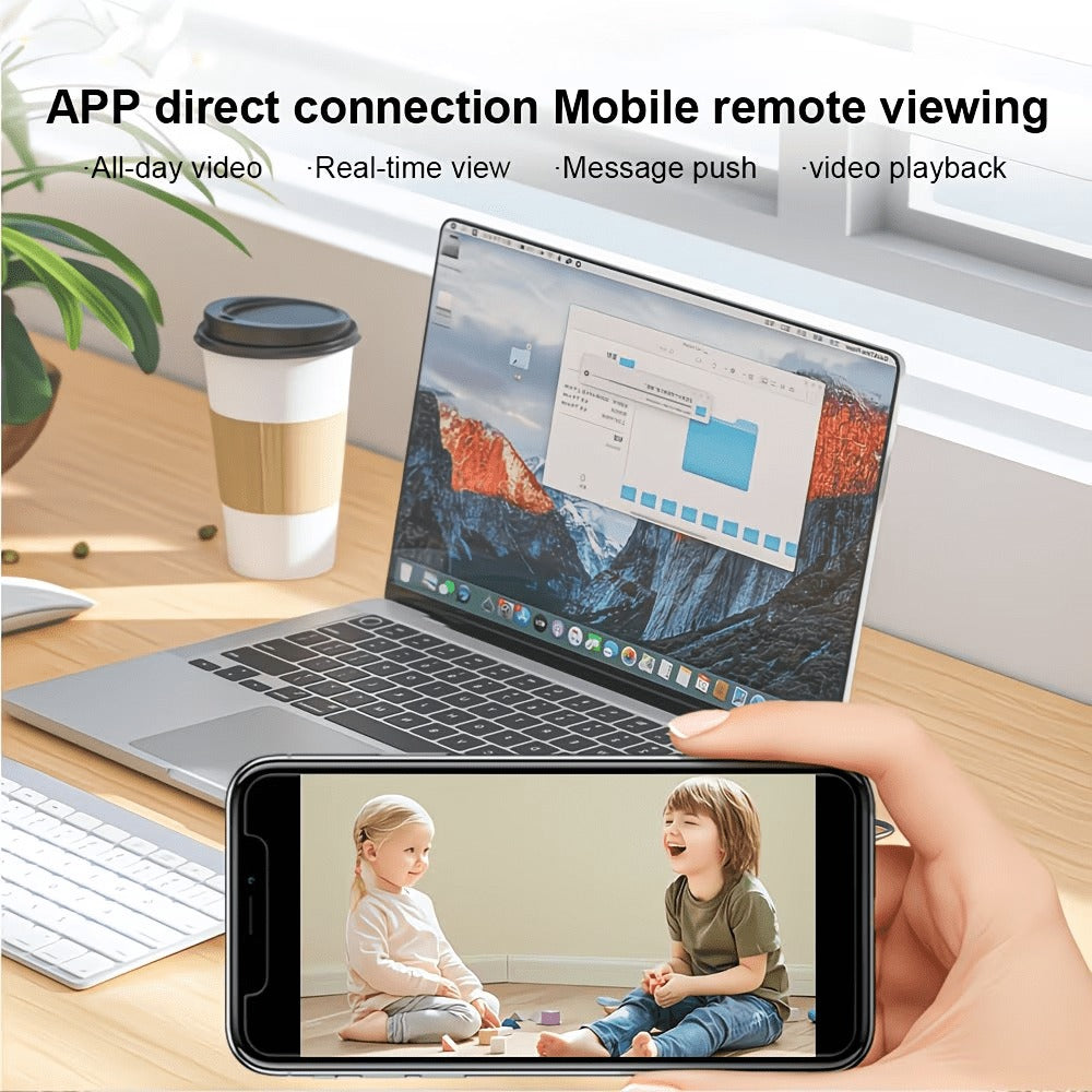 Security Camera Mini 1024P Three-Pack with AP Hotspot, Flexible Lens, Plug-In Power and Motion Detection