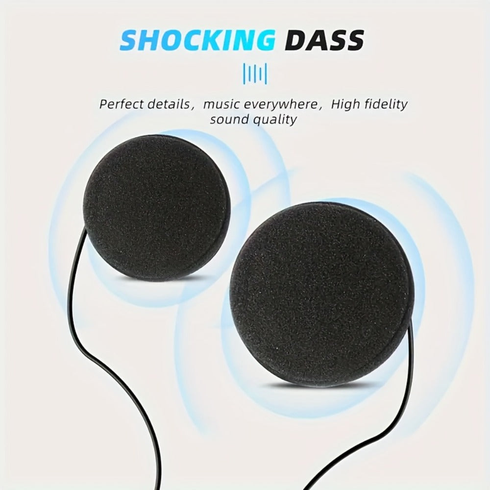 Motorcycle Helmet Bluetooth Headphones Wireless 5.0 – Hi-Fi Stereo, Noise Cancellation, Hands-Free Calls & Music, Easy Helmet Install, RGB Ambient Light Option, Durable Rider Headset