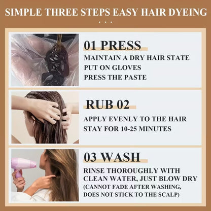 Hair Color Shampoo, YANYUTONG 4-in-1 Color Shampoo and Conditioner Pair in Three Color Options