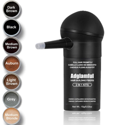15-Gram Hair Fiber Kit with Directional Spray Applicator in Four Black and Brown Shade Options