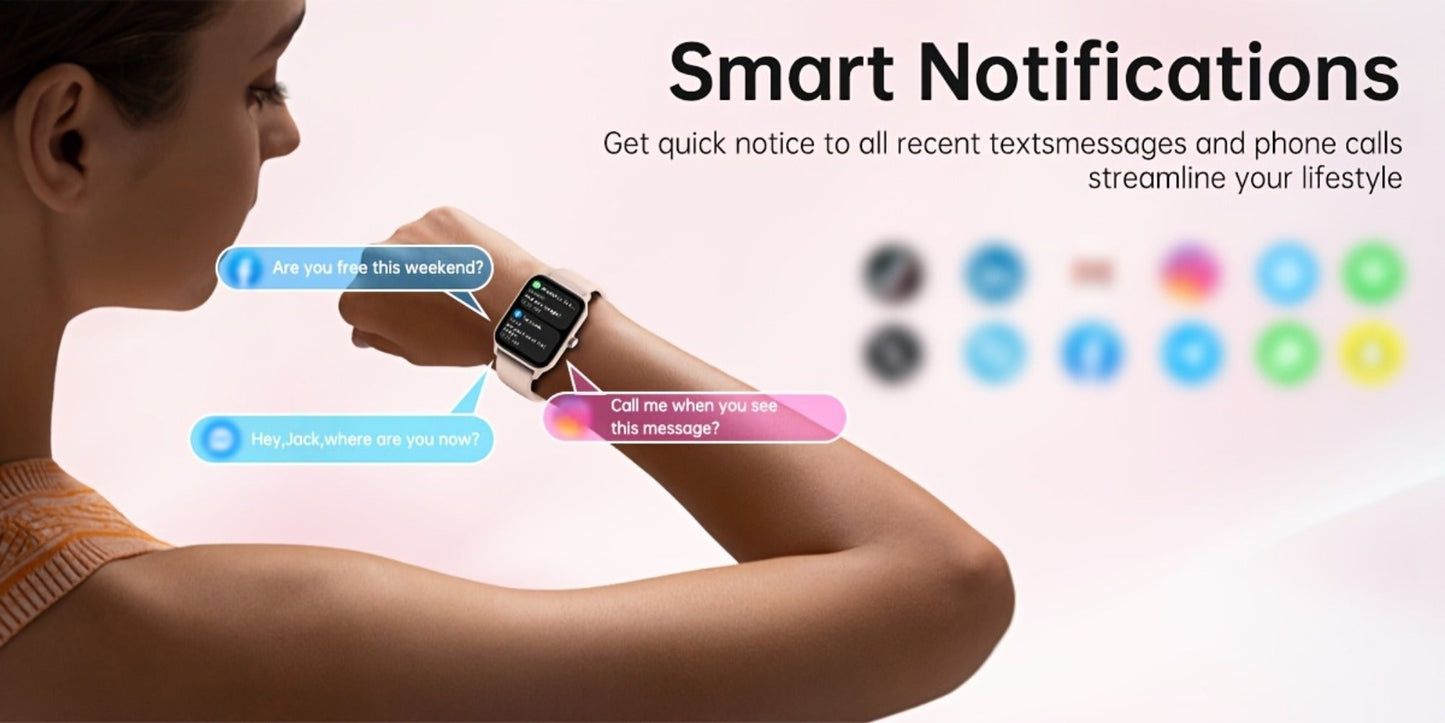 Smartwatch – with Built-in Alexa FAWEIO 1.8" HD Touch Screen, Bluetooth Calling, 100+ Sport Modes, Fitness Tracker Heart Rate Sleep…