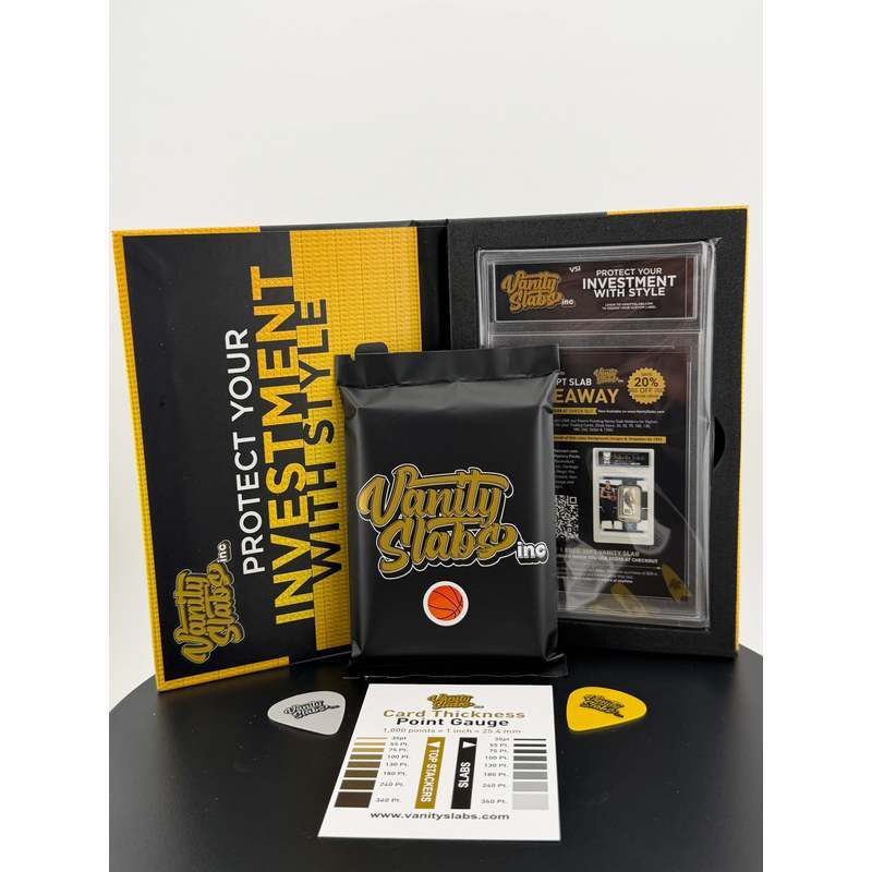Mystery Basketball Trading Card in Vanity Slabs Display Case – Random Rookie Star Autograph Insert | Premium Slab Holder | Collector Gift for Kids Teens & NBA Fans