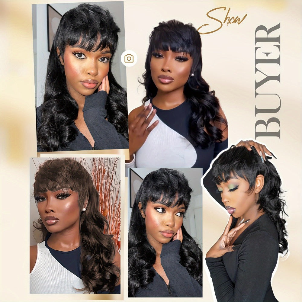 Synthetic Wig Long Deep-Wave Curls, 150% Density with Rose Net Cap in 22- or 24-Inch Lengths