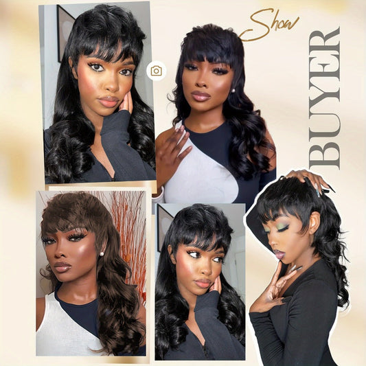 Synthetic Wig Long Deep-Wave Curls, 150% Density with Rose Net Cap in 22- or 24-Inch Lengths
