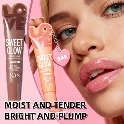 SAS Heart-Pendant Lip Gloss with 15ml Net Content, Squeeze-Tube Format and Six Numbered Shades