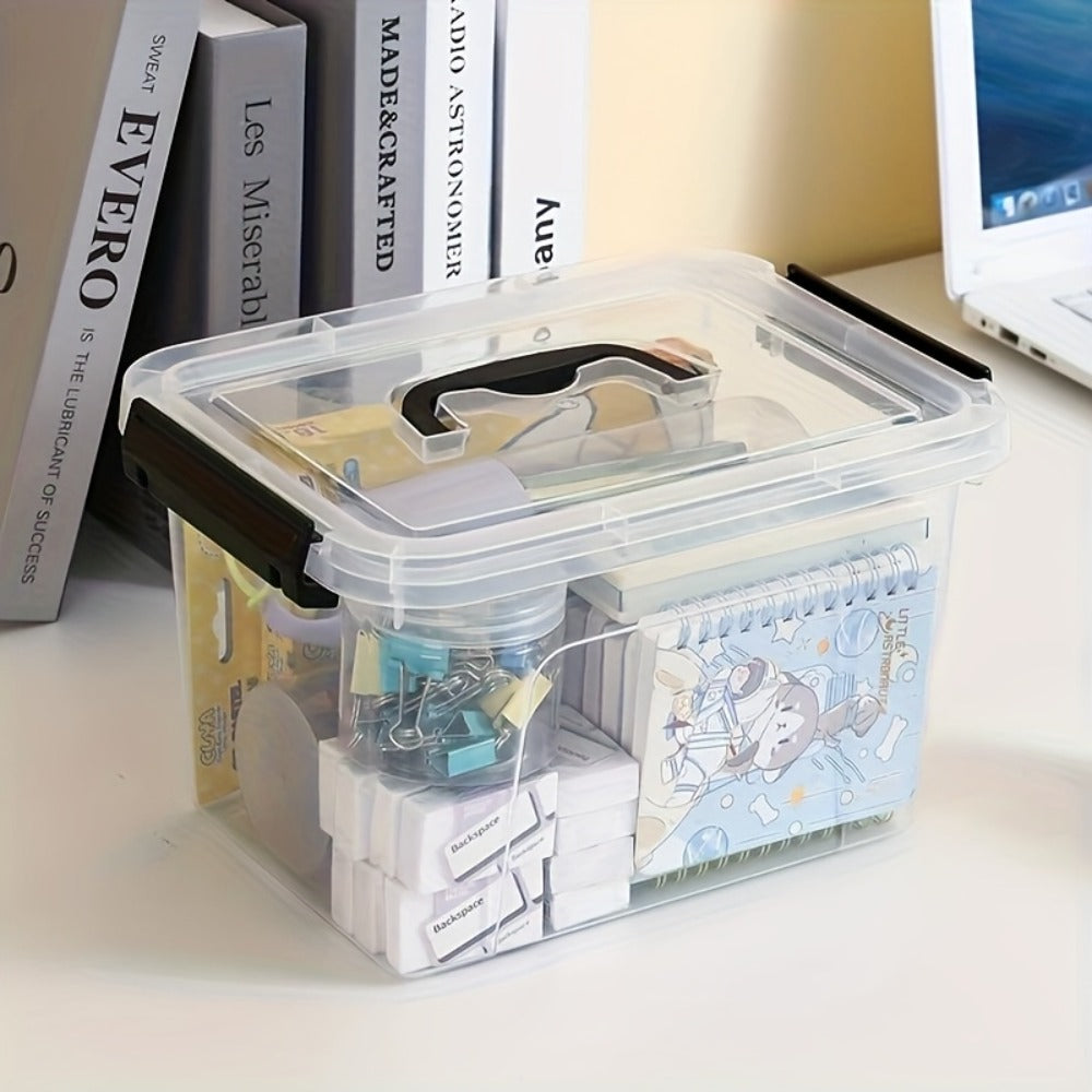 Stackable Clear Plastic Storage Bins with Lids – 6 Pack Large Capacity Clip-On Lid Containers for Home, Closet, Office & Garage Organization (12.7qt / 20.8qt)