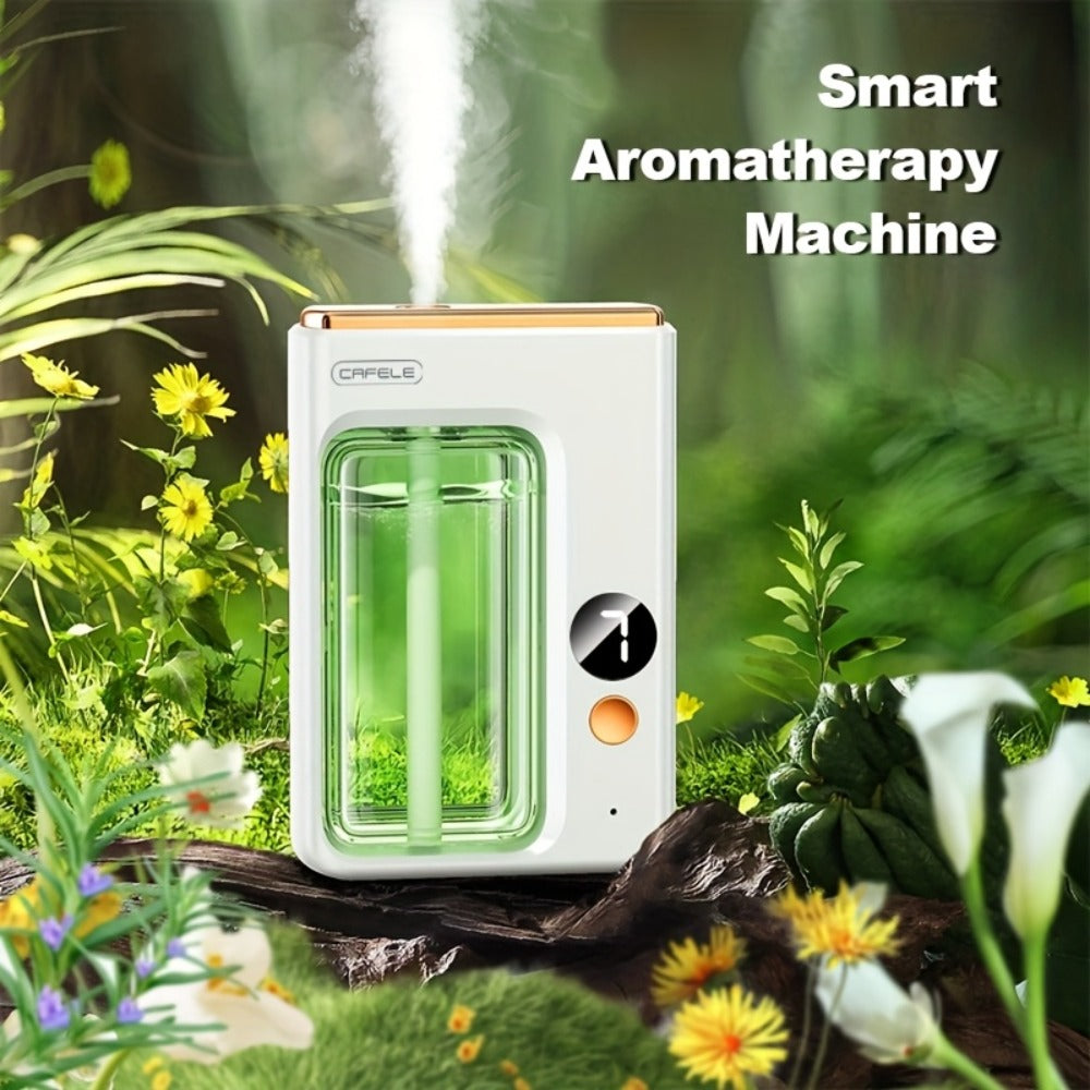 USB Aroma Diffuser with Seven Mist Levels, Front-Window Color Light and One Shangri-La or Encounter Oil Bottle