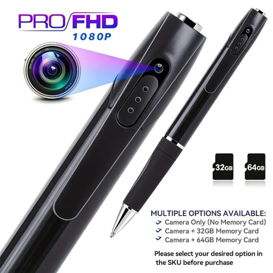 Mini Body Camera 1080P for Lectures, Meetings & Office – Portable FHD Wearable Security Cam, Indoor Outdoor Recording, Optional 32GB/64GB SD Card, Compact Clip-On Design for Students & Professionals