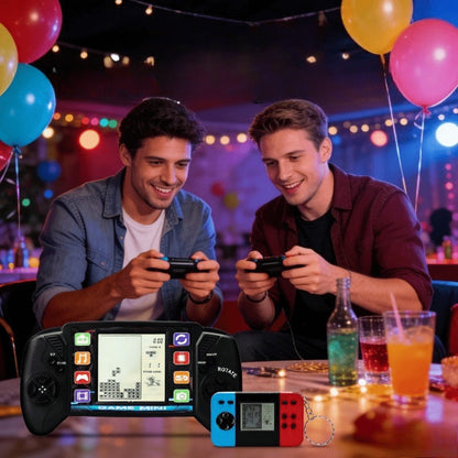 Retro Game Console Bundle 2-Pack – Buy One Get One Free, 3.5-Inch Enlarged Screen Retro Handheld Console + Mini Arcade Game Console with Keychain, Portable Fun Anytime, Perfect Party, Easter & Christmas Gift