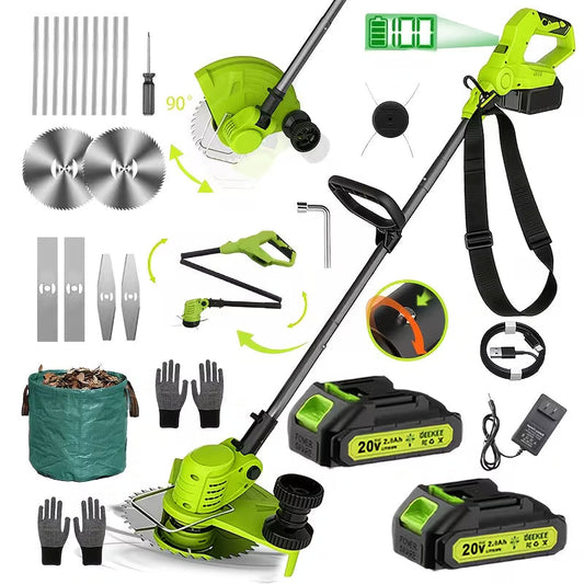 Cordless Lawn Mower 3-in-1 | Trimmer Edger Small Yard Patio Garden