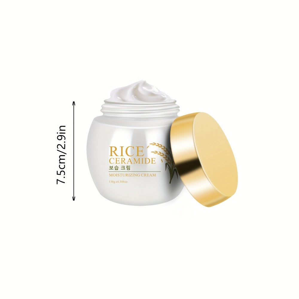 Face Cream Rice Ceramide 130g Formula with Hyaluronic Acid, Glycerin and Day or Night Moisturizing Use
