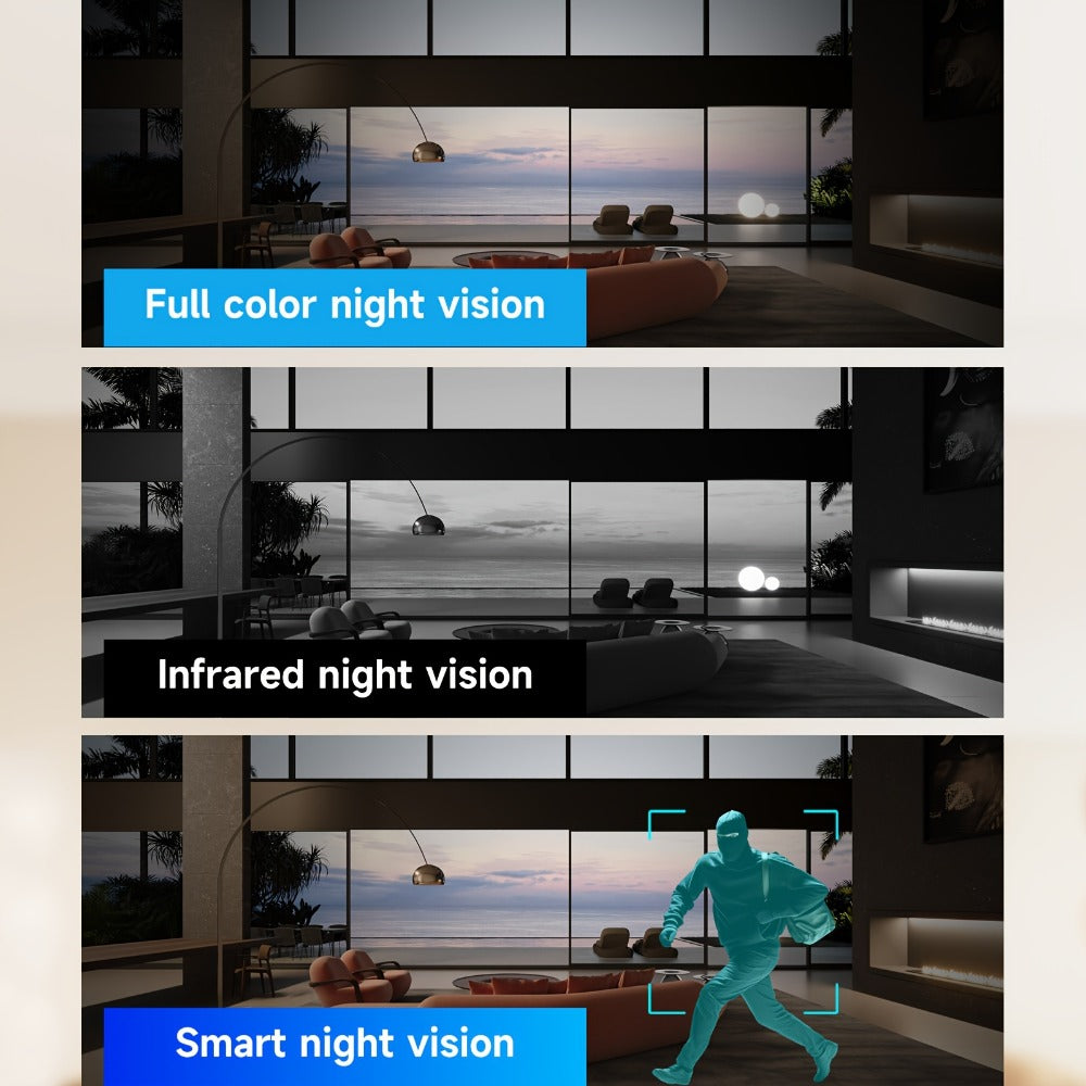 355° Pan Tilt WiFi Security Camera 2 Pack with AI Motion Detection – Full Color Night Vision, Two-Way Audio, Dual Band 2.4GHz & 5GHz, Indoor Wireless Camera Cloud & SD Storage