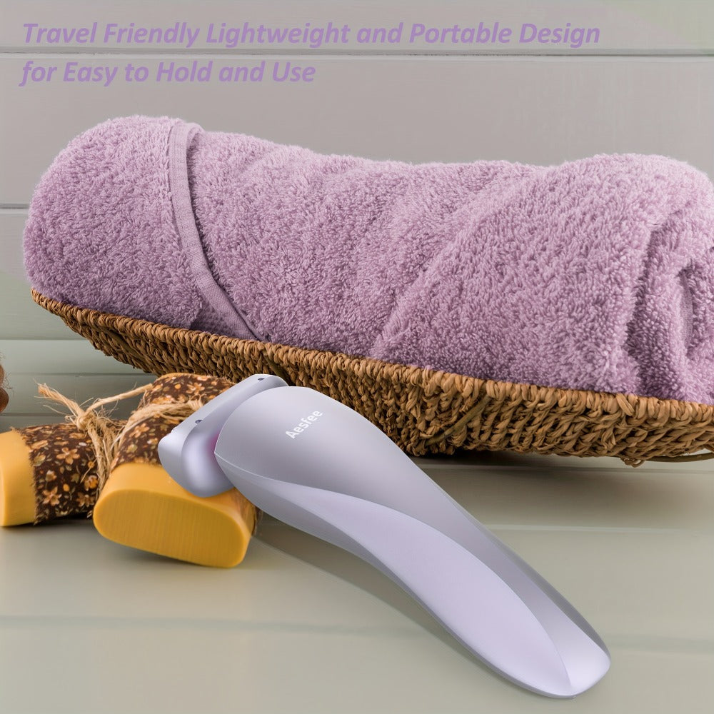 Bikini Shaver for Women Waterproof Rechargeable Stainless Steel Blade Electric Body Hair Razor – Wet & Dry Pubic Legs Arms Underarm Hair Removal, Portable Close Shave Purple