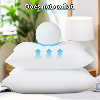 Four-Pack White Throw Pillow Inserts with Zippered Covers in 14-, 16-, 18-, 20- or 22-Inch Square Sizes