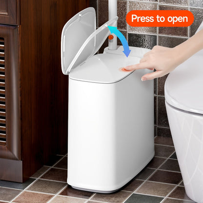 Disposable Toilet Brush with Trash Can 3-in-1 Set Replaceable Brush Heads Space-Saving Bathroom Cleaner with Lid Odor-Proof Waste Bin for Bathroom RV Small Toilet