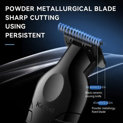 USB Rechargeable Hair Clipper KM-2299 Professional Electric Hair Trimmer Oil Head Fade Carving Clipper for Men Barber Salon