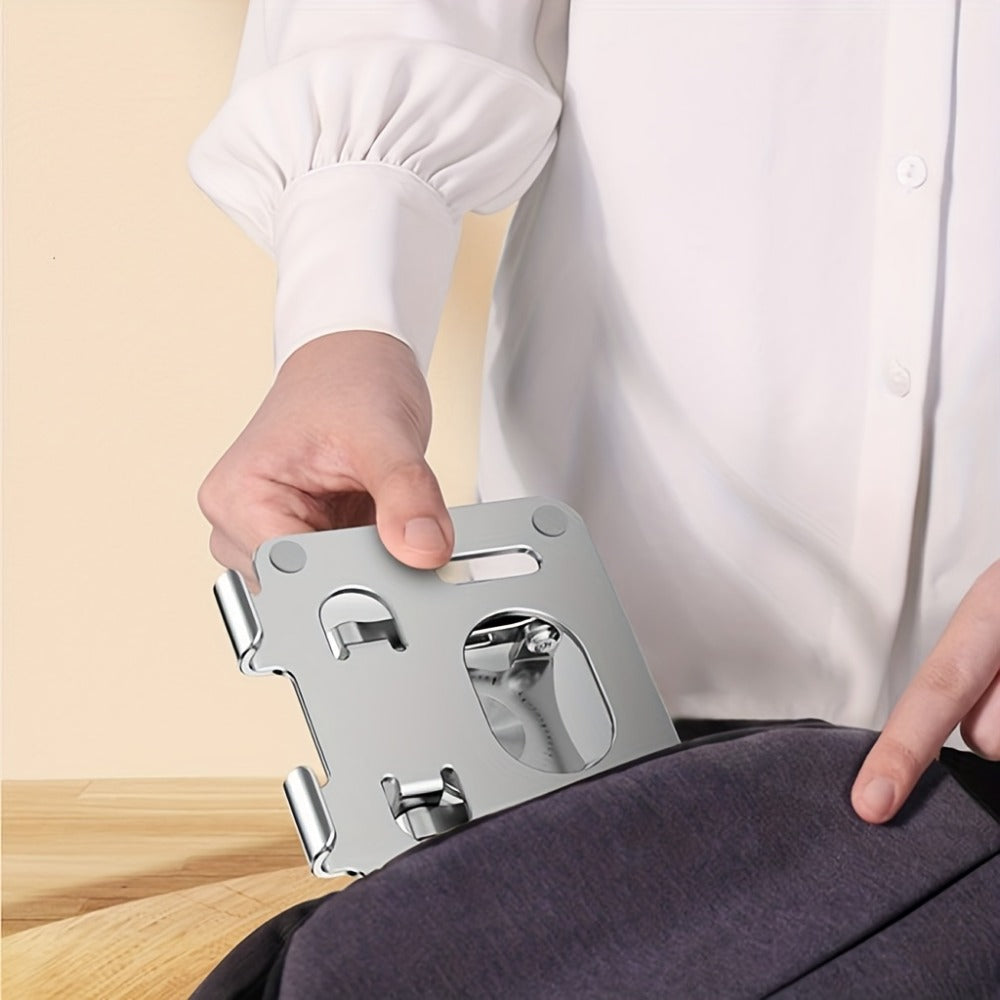 Black or Silver Rotating Tablet Stand with Foldable Desktop Base, Adjustable Tilt and Portrait or Landscape Viewing