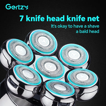 Electric Shaver 5-in-1 Rotary Grooming Kit with Hair Clipper, Nose Trimmer, Brush and Massager in Silver or Gold