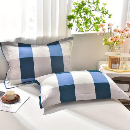 Floral Three-Piece Thin Quilt Set with Two Pillowcases, Twin to King Sizes and Three Printed Styles