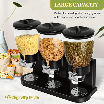 Dry Food Dispenser & Candy Organizer with Spoon Bowl Lid, Countertop Snack Container for Pantry Kitchen 17.5 Oz