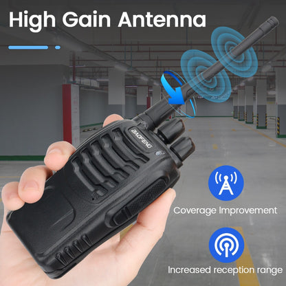 Baofeng BF-888S Walkie Talkie 2-Pack - Long Range UHF Two Way Radio, Wireless Frequency Copy, Portable Ham Radio for Hunting, Hiking, Camping & Emergency