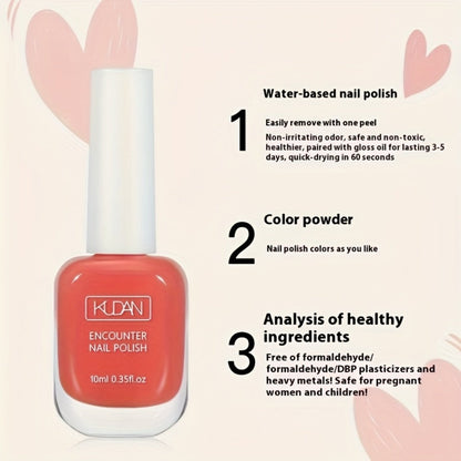 Gray-Blue Air-Dry Nail Polish Two-Bottle Set with Glossy Finish and 0.35 fl oz Bottles for Manicures